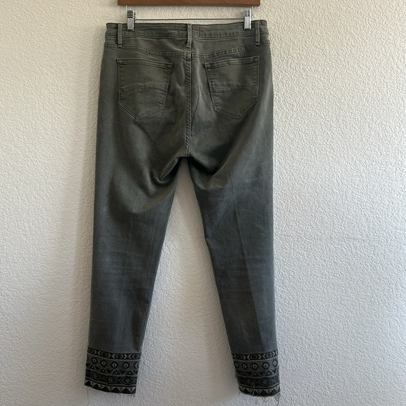 Driftwood Green Embroidered Jackie Jeans - Picture 6 of 7
